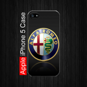 iPhone 5 Case, Alfa Romeo Logo Car iPhone 5 Case, Black Case